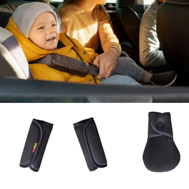 Infant Car Seat Protector Soft Shoulder Strap Pad Crotch Cushion for Strollers