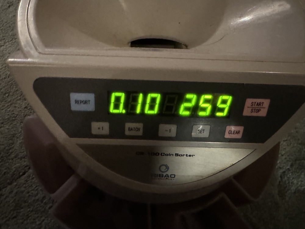 Ribao Technology CS-100 Electronic Coin Sorter Tested & Working