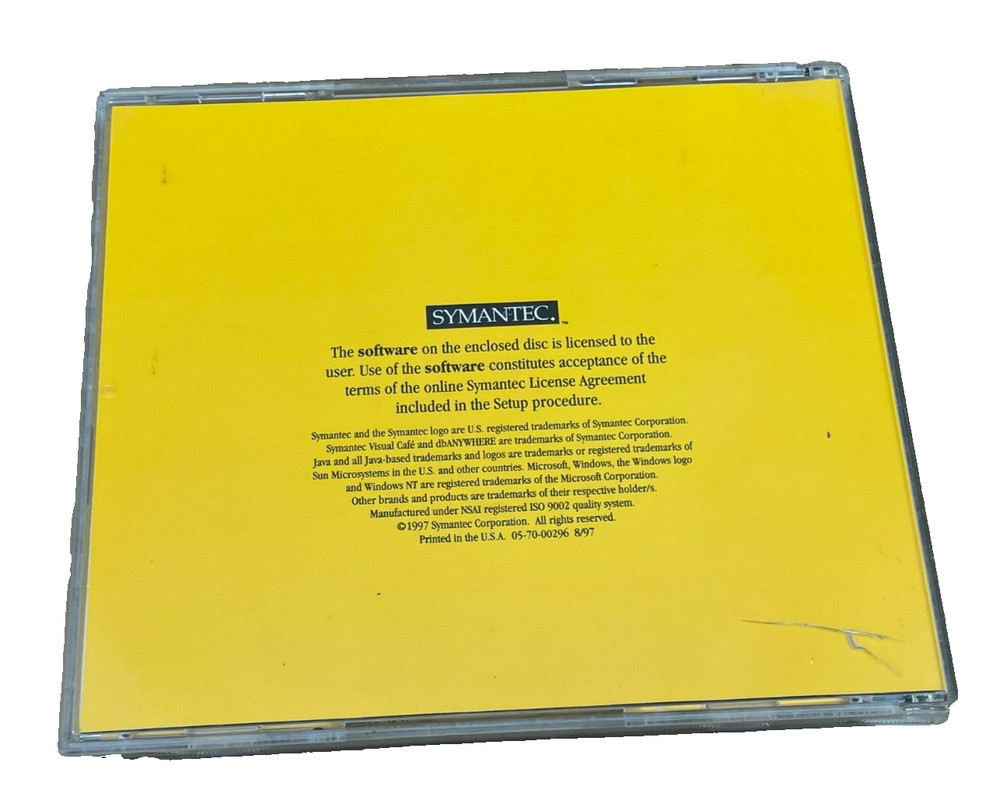 Symantec Visual Cafe for Java Database Professional Development Edition