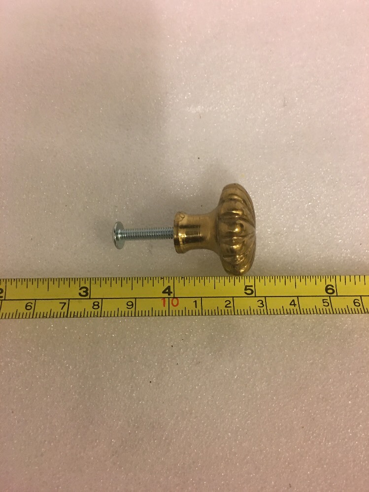 Flower Rose Petal Solid Brass 1 1/8" Cabinet Door Or Drawer Pull