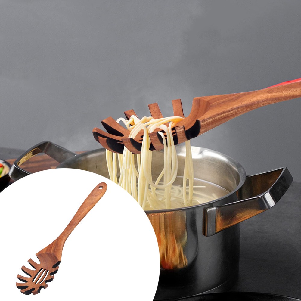 Wood Spaghetti And Pasta Server  Large Wooden Spaghetti Spoon Server  Long