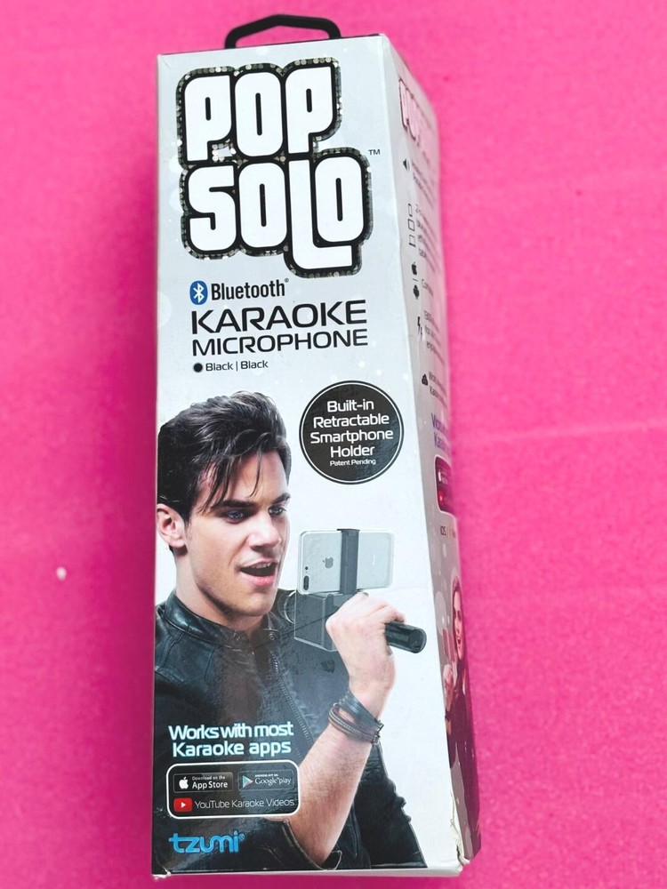Pop Solo Karaoke Microphone & Speaker Bluetooth Smartphone Holder