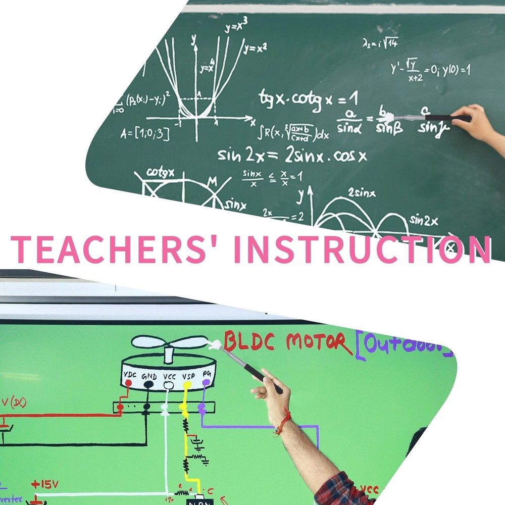2 Pcs Telescopic Teacher Pointer Stick, Retractable Finger Hand Pointer for C...