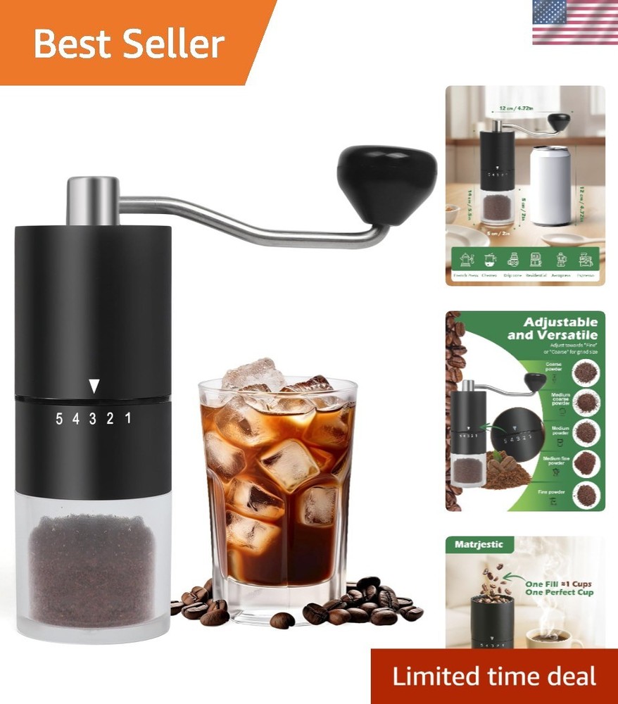 Quality Coffee Experience: Handheld Ceramic Burr Grinder for Any Brewing Method
