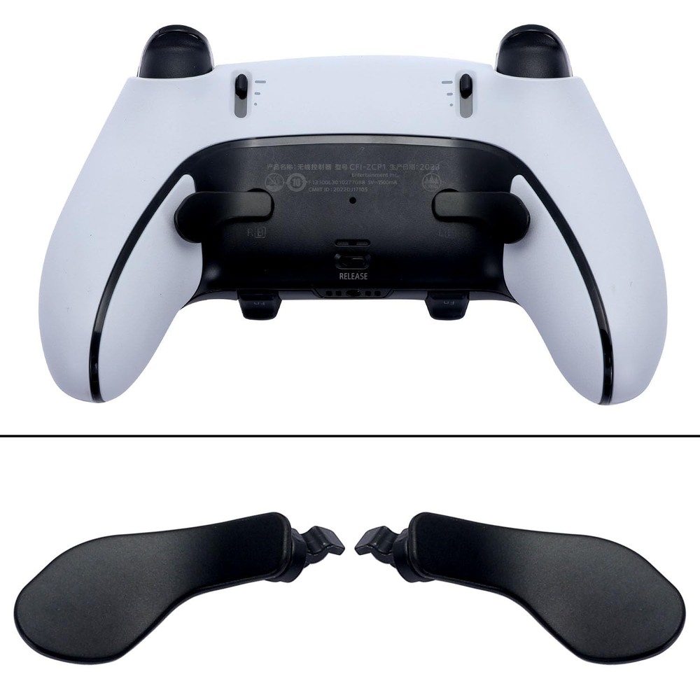 Ikpek 4PCS Metallic Back Paddles for PS5 Edge Controller, Black