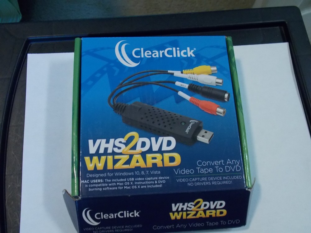 CLEARCLICK VHS 2  DVD WIZARD WITH USB CAPTURE DEVICE