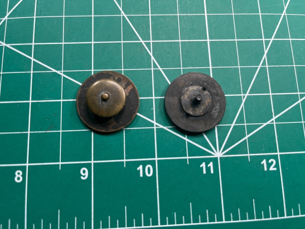 WW1 US National Army and US Collar Disk Disc Pair