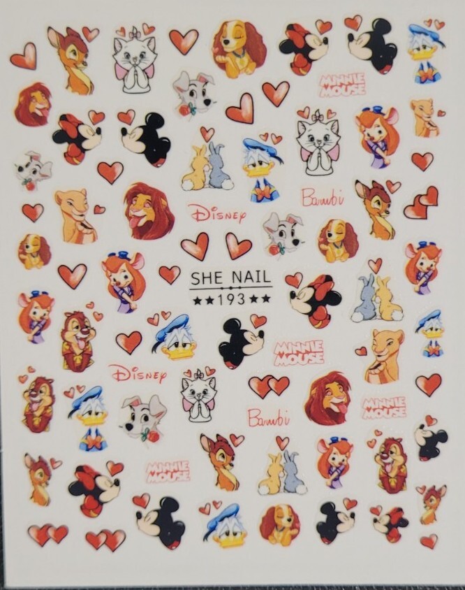Disney Animals Love Nail Stickers