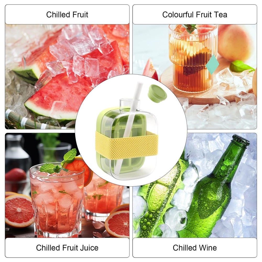 Ice Cube BottleEiswürfel FlascheEiswürfelformEiswürfelflasche mit Deckel und ...
