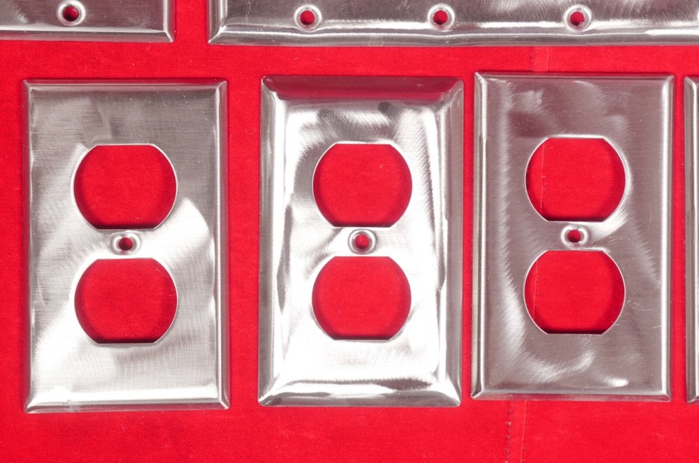 Vintage Metal Wall Socket Plates Bundle Lot Original Owner