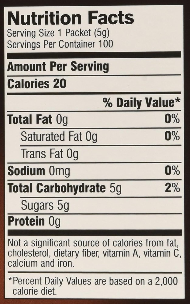 In The Raw Turbinado Cane Sugar Packets 100 Ct