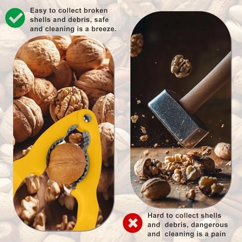 2 Packs Nut Cracker Tool Walnut Cracker Handy Nut Crackers for All Nuts Pecan