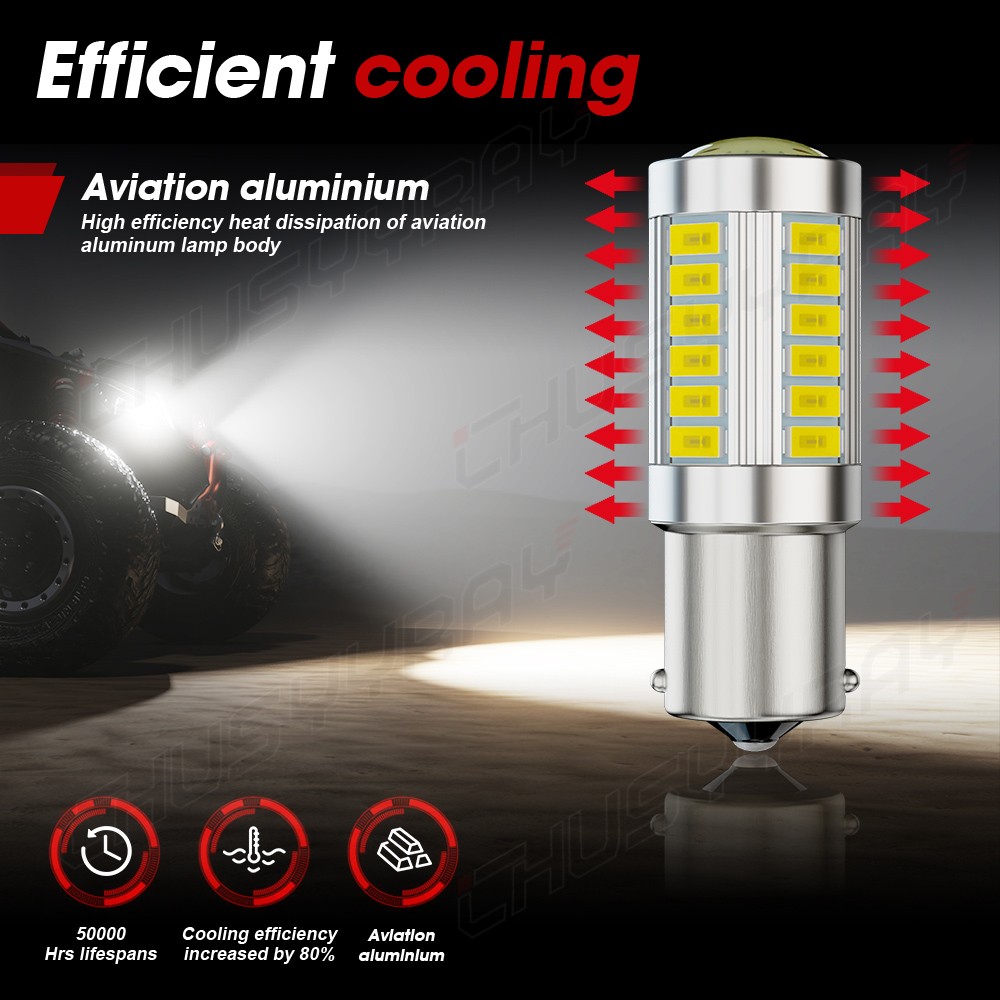 2 LED light bulbs for Deere E110 E100 E120 E130 E140 headlights lights mower 12v