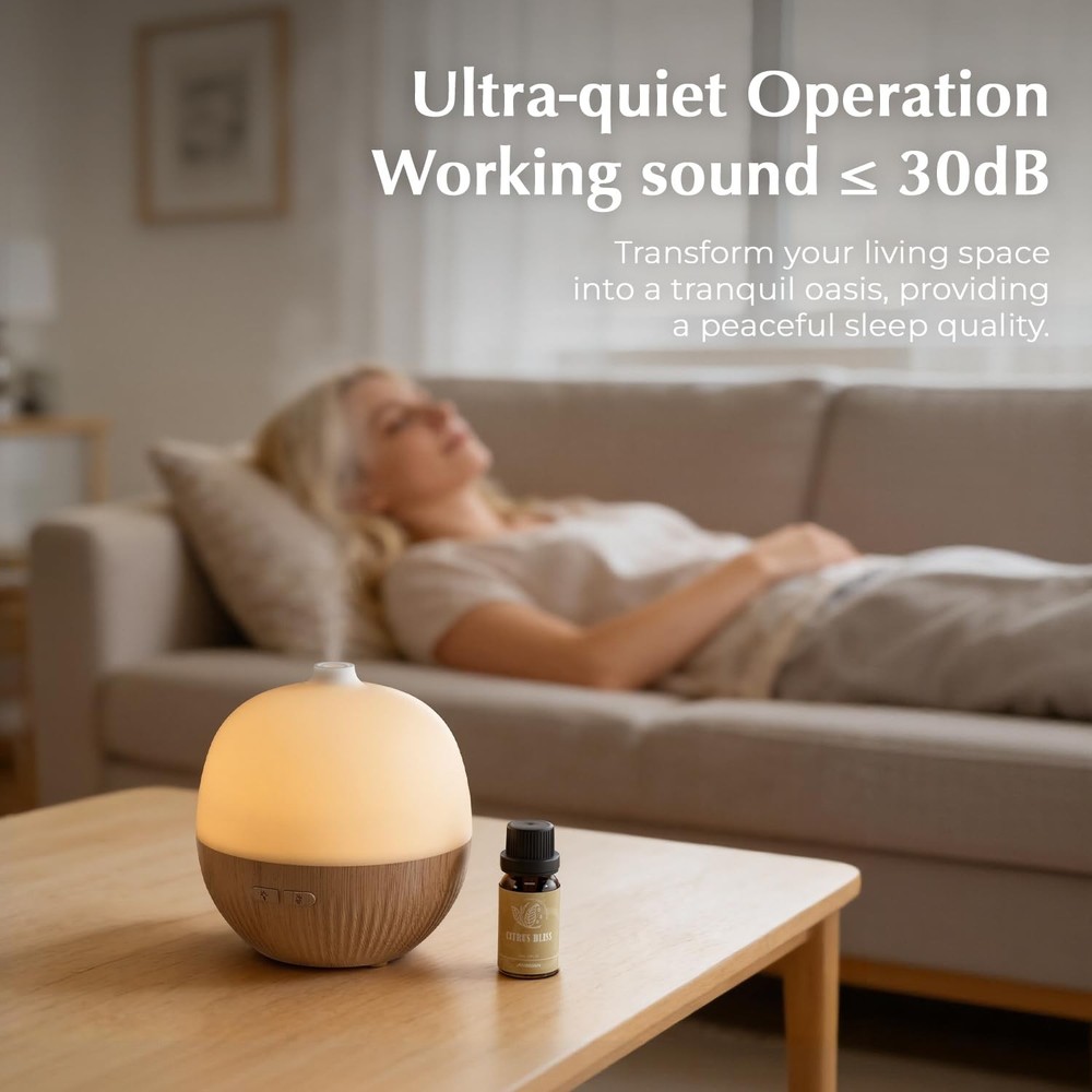 ARVIDSSON Essential Oil Diffuser, 100ml Small Aromatherapy 100ml, Wood Grain