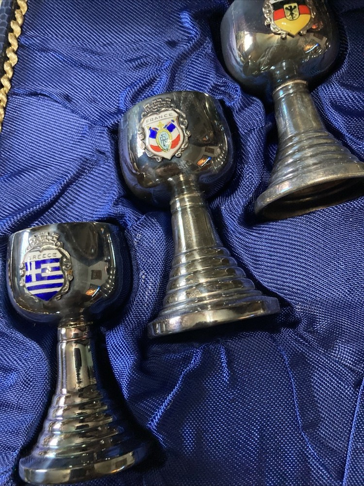 Antique West Germany Silver Mini Goblet Set