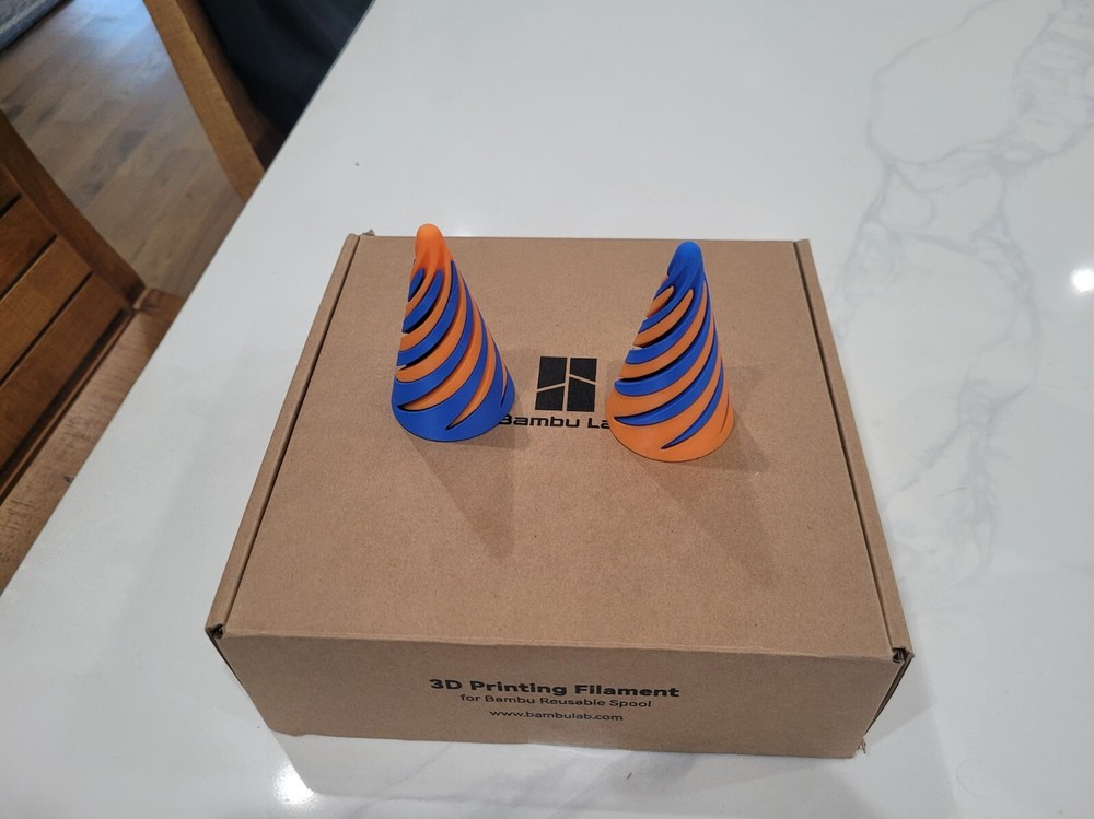 3D Printed Multi-Color Impossible Spiral Cone