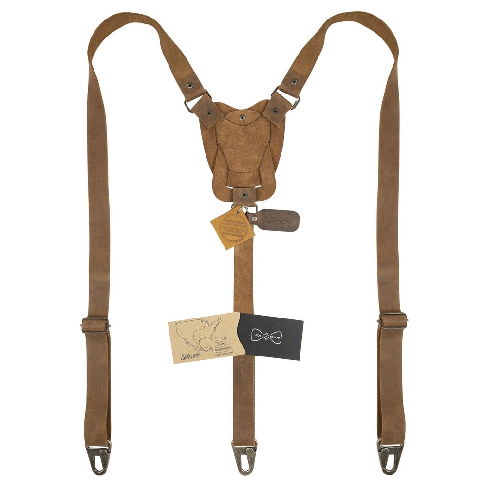 Hide & Groom, Rustic Suspenders with Adjustable Size Straps for Men, Wedding,...