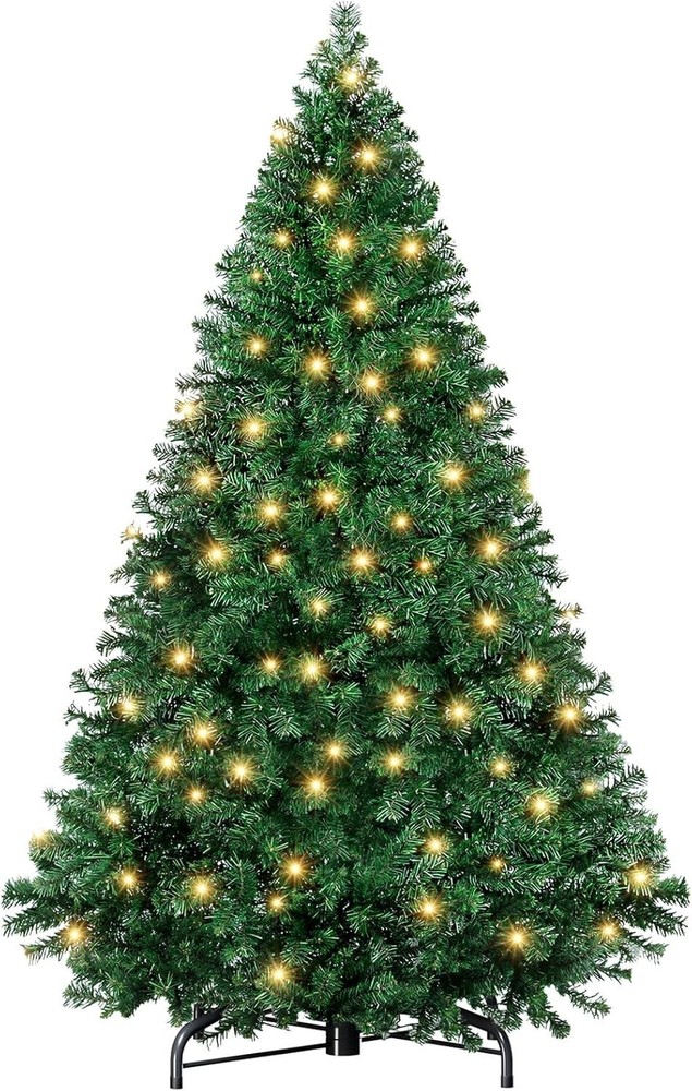 Artificial Green Christmas Tree Pre-lit Christmas Tree with Changing LED Lights