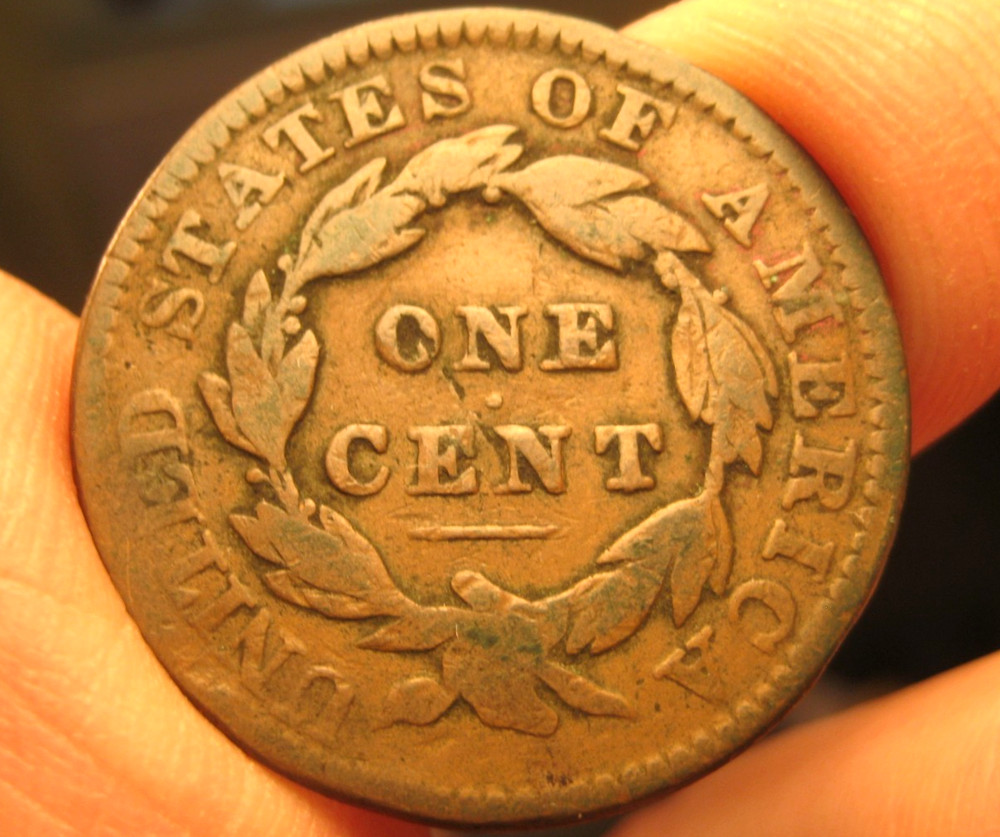 1834 LARGE CENT ~ Small 8 Large Stars Medium Letters ~ VG+
