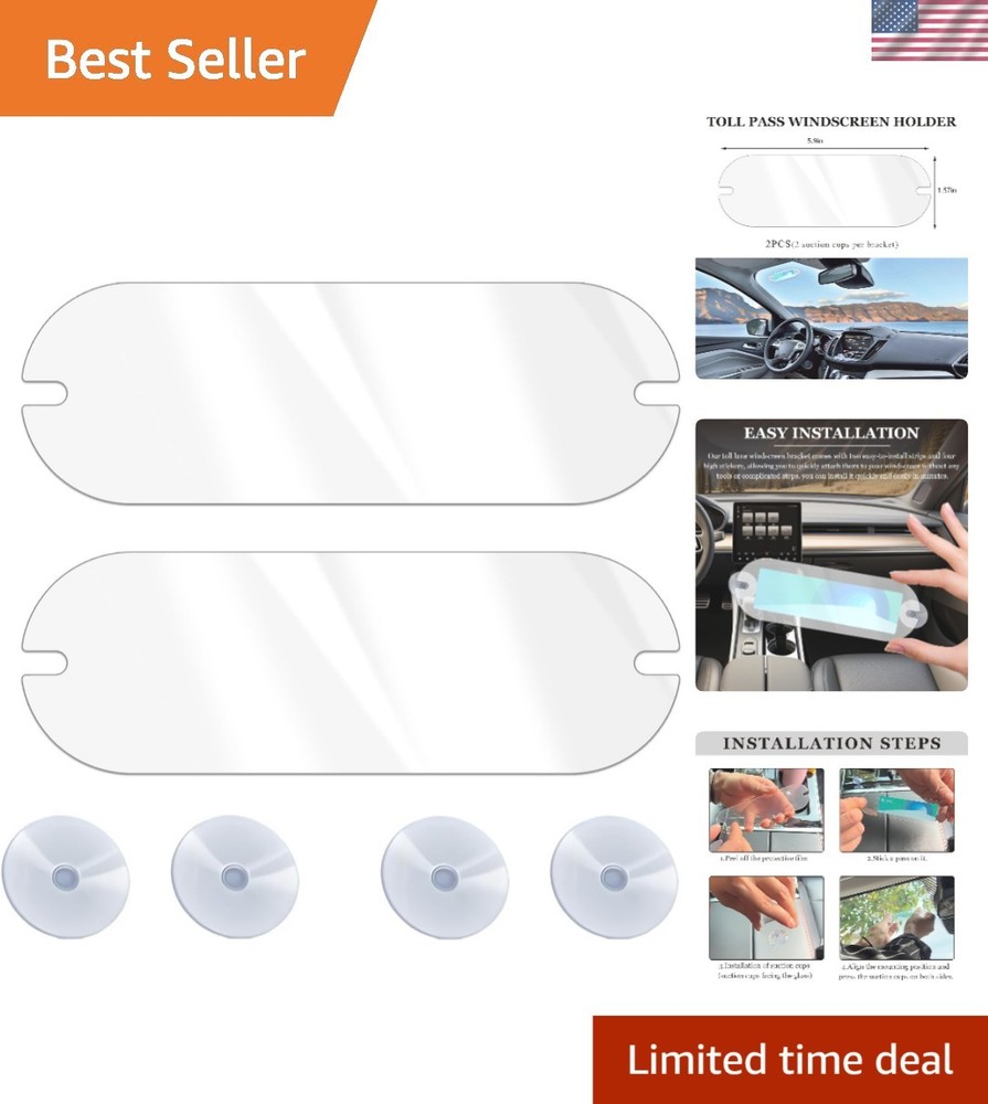 2PCS EZ Pass Transponder Holder - Compact, Reliable, and Easy to Use for Drivers