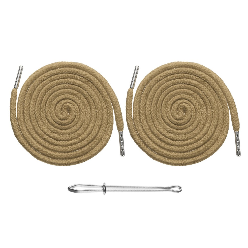 2pcs Drawstring Cords 51" Replacement Drawstring with Threader Khaki
