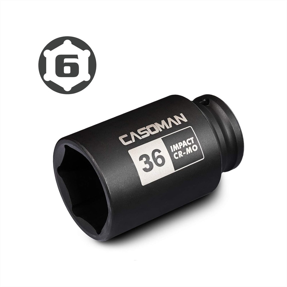 1/2" Drive 36mm Deep Impact Axle Nut Socket