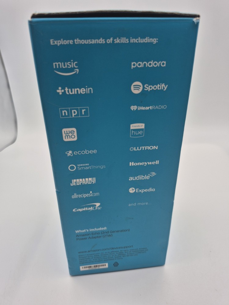 Amazon Echo 2nd Generation Smart Speaker with Dolby Heather Grey New Open Box