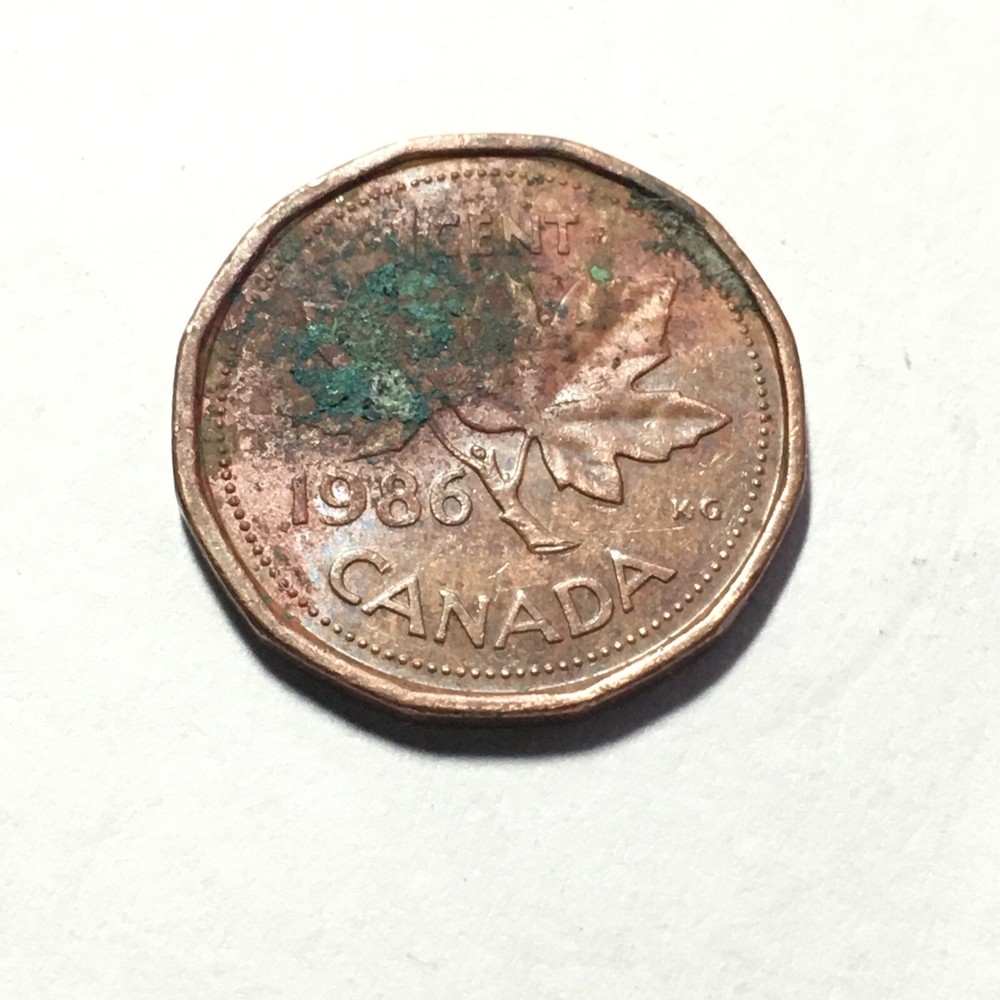1986 Canada One Cent Coin. K.G.