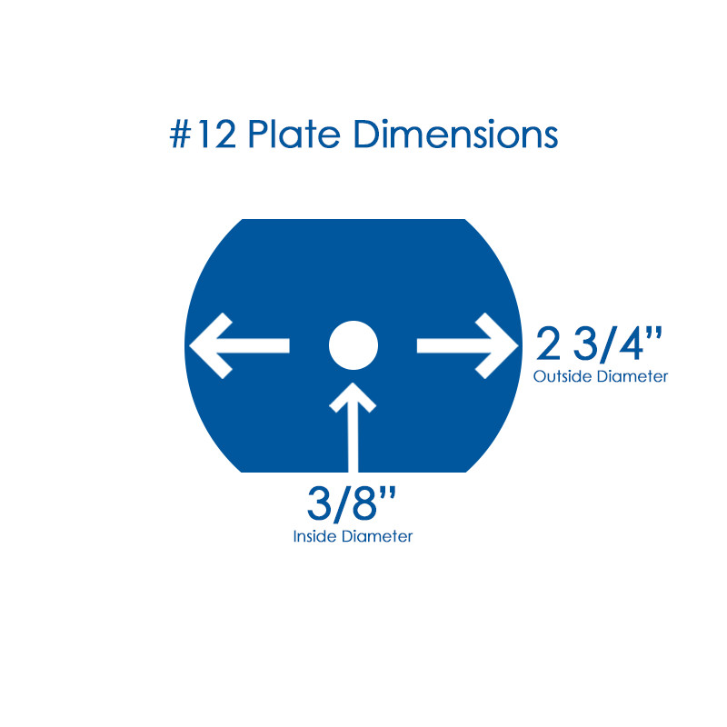 Grinder Plate #12 - 1/8 Hole w/ 2 Flat Edges