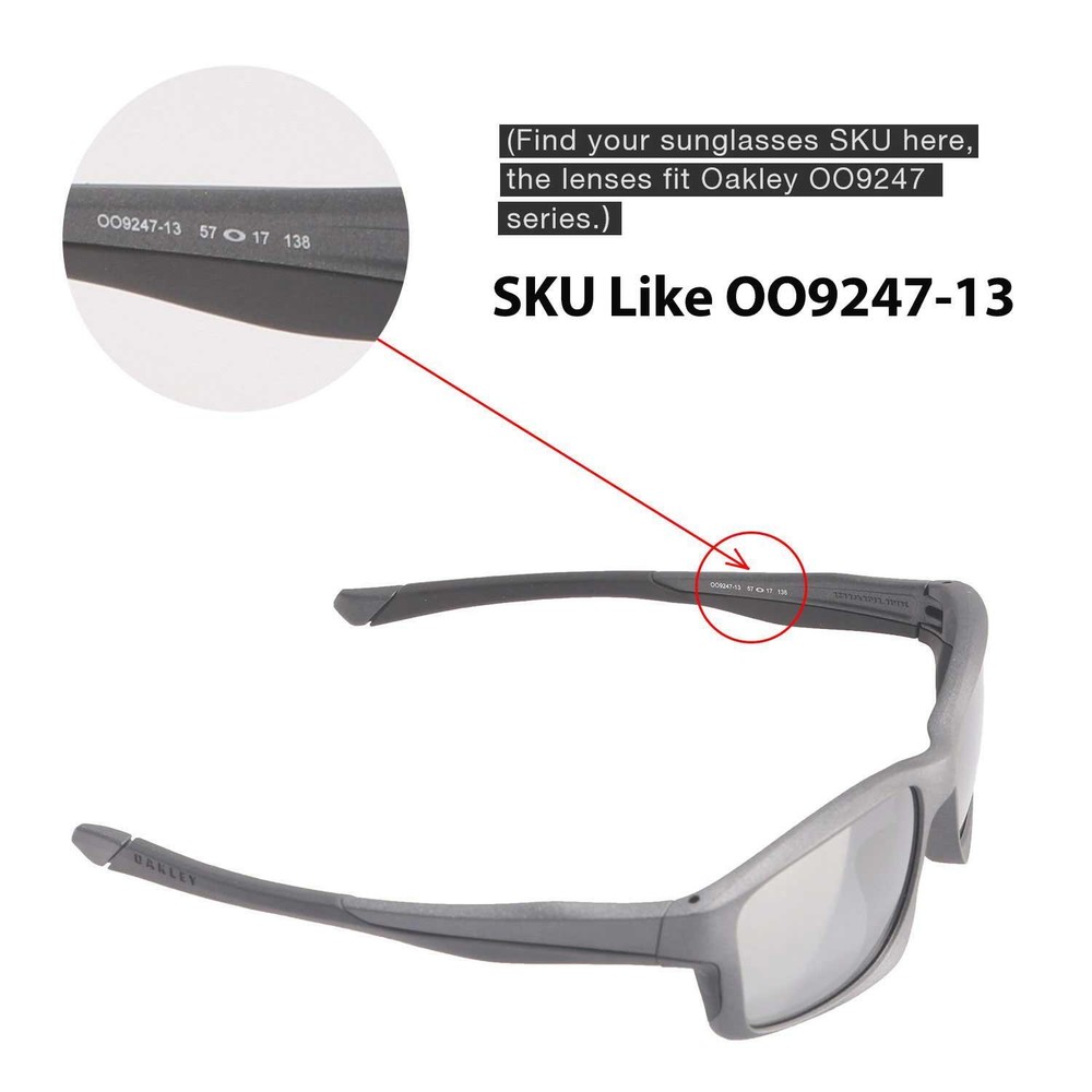 Walleva Titanium Polarized Replacement Lenses For Oakley Chainlink Sunglasses