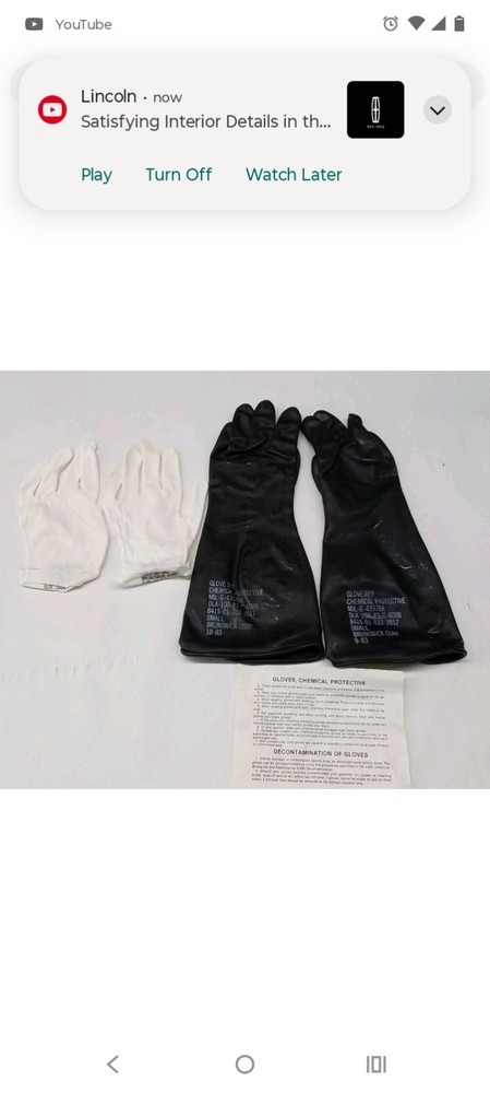 2Pack Brunswick Corp Chemical Protective Gloves Medium