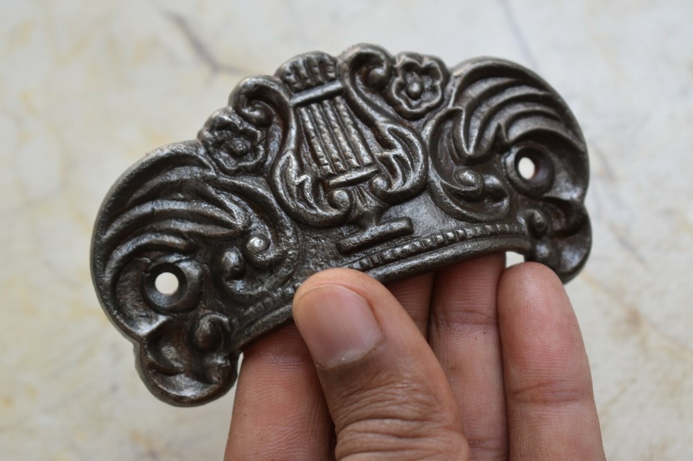 Victorian Cast Iron Cup Pull Handle Rustic Cabinet Kitchen Drawer Handle 6 Pcs