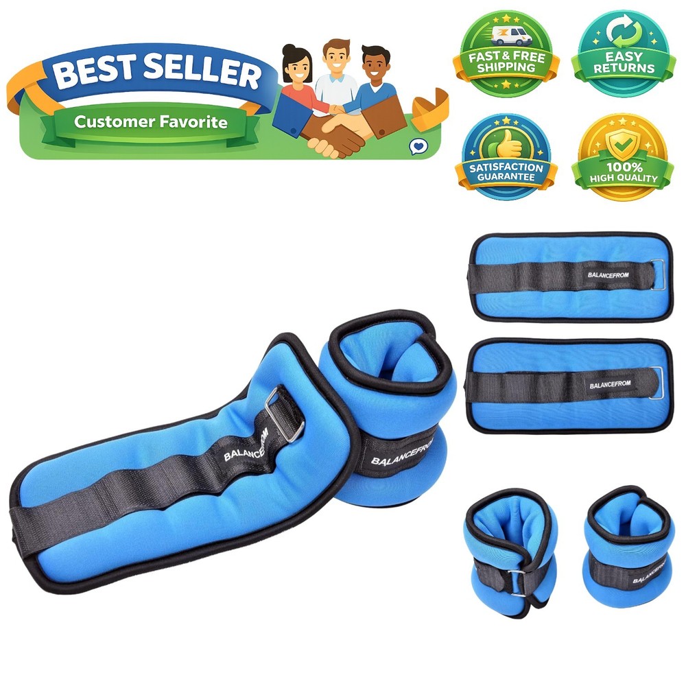 Fully Adjustable Ankle Wrist Arm Leg Weights, 1-20LBS, Multiple Options