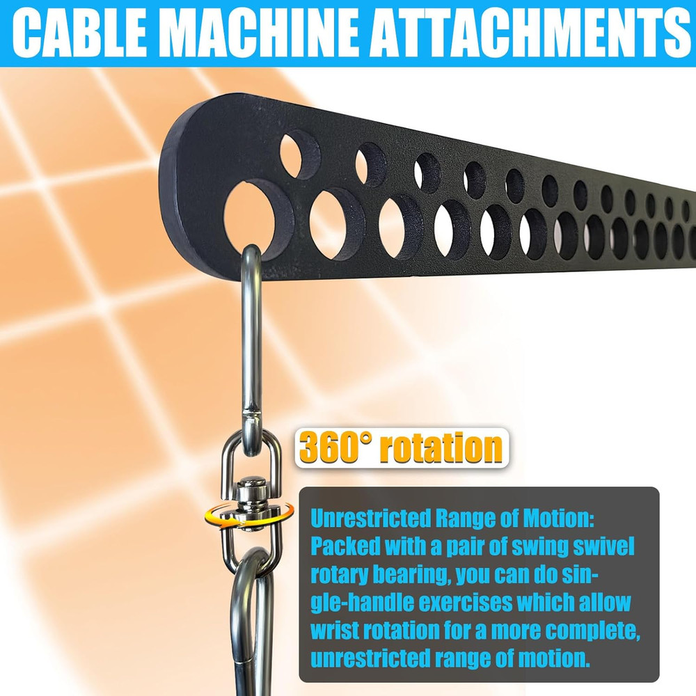 Multi-Grip LAT Pull down Bar for Home Gym Fitness, Spreader Plate LAT Pulldow...
