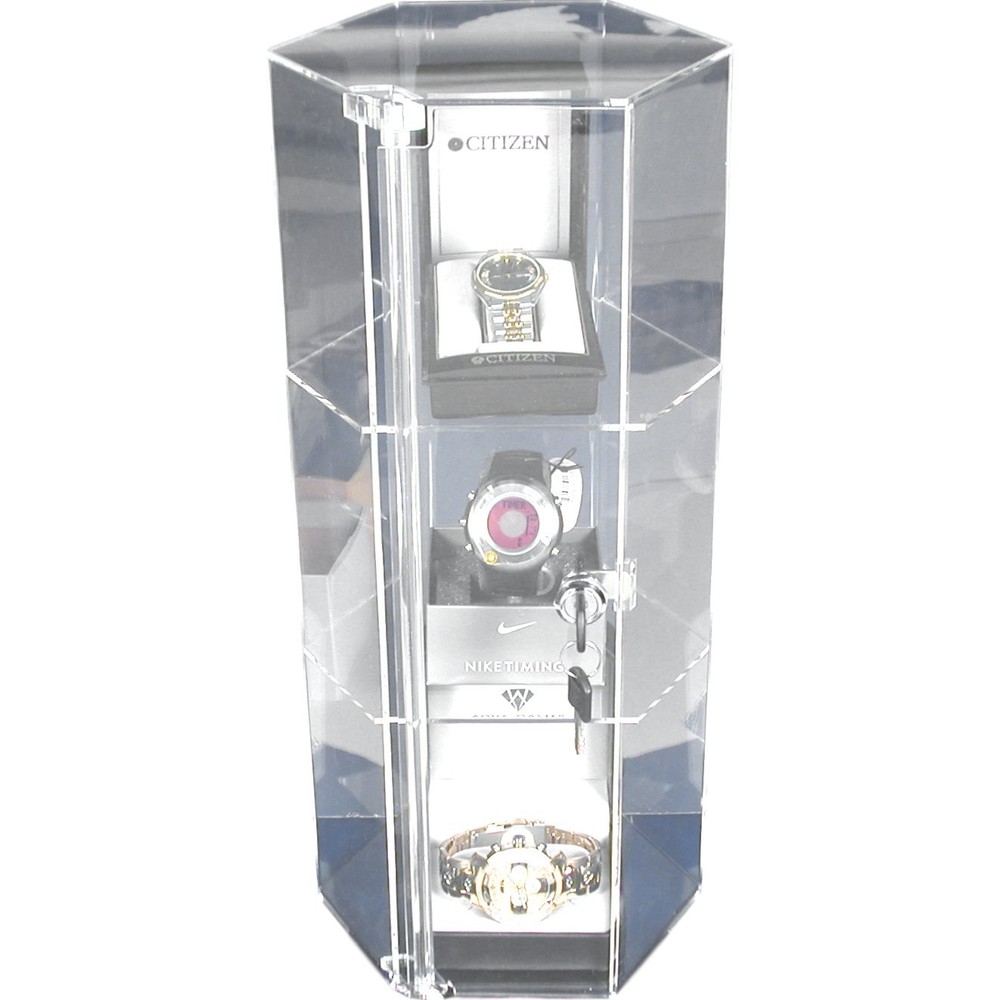 COUNTER TOP DISPLAY REVOLVING ACRYLIC DISPLAY SHOWCASE DISPLAY ROTATING CASE