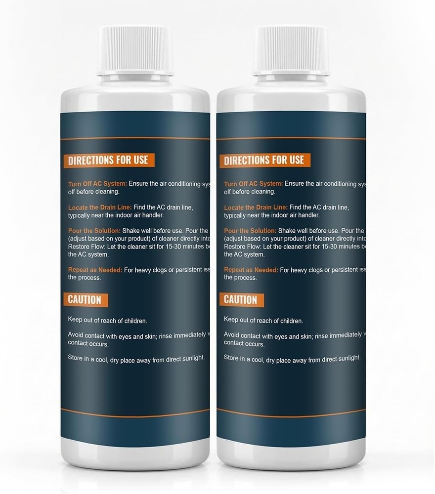 Biodegradable 8 Oz AC Drain Cleaner - Prevent Clogs and Ensure Smooth Operation