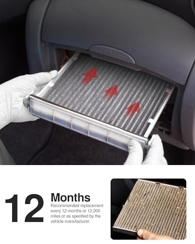 Pack Cabin Air Filter with Activated Carbon, Replacement for CP157, CF1157, 2