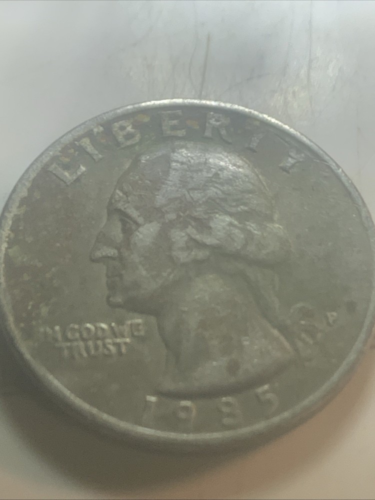 1985 P MISSING CLAD QUARTER - BOTH SIDES - 5.5 - 5.6 Grams