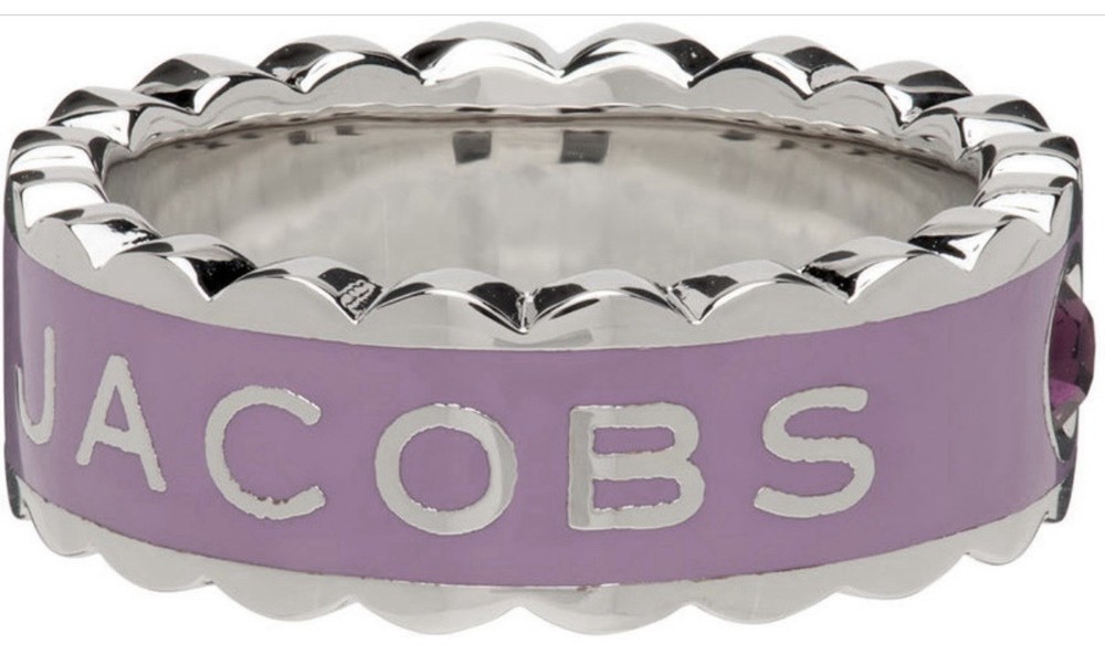 MARC JACOBS The Medallion Ring Purple lavender silver
