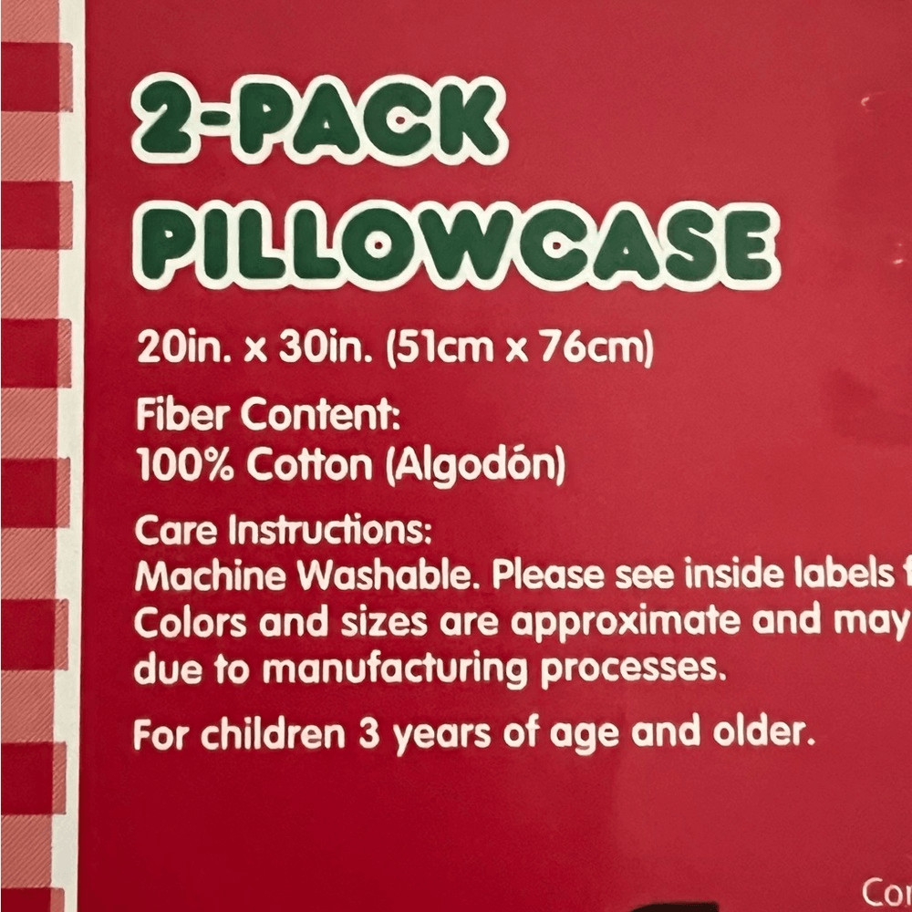 Hello Kitty Gingerbread Christmas 2-Pack Pillowcases