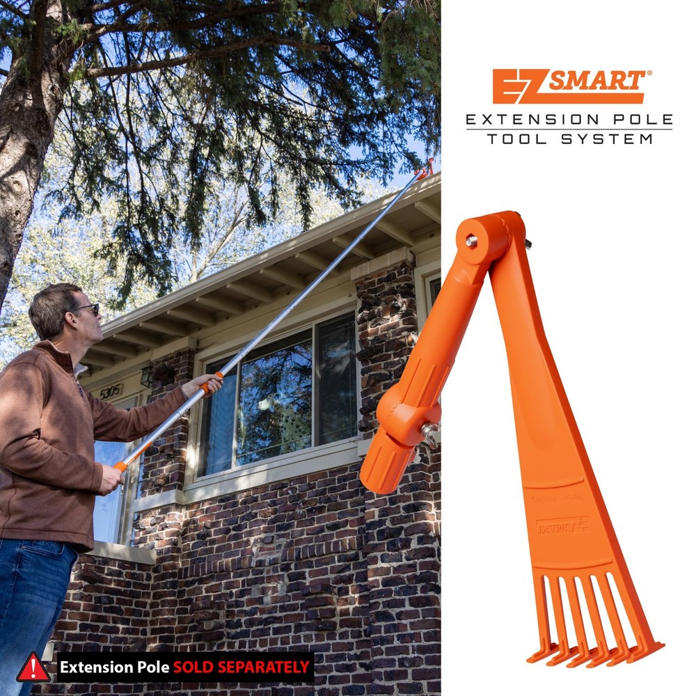 Mini Rake Head – Gutter Rake Tool for Removing Leaves & Debris from Roofs, Gu...