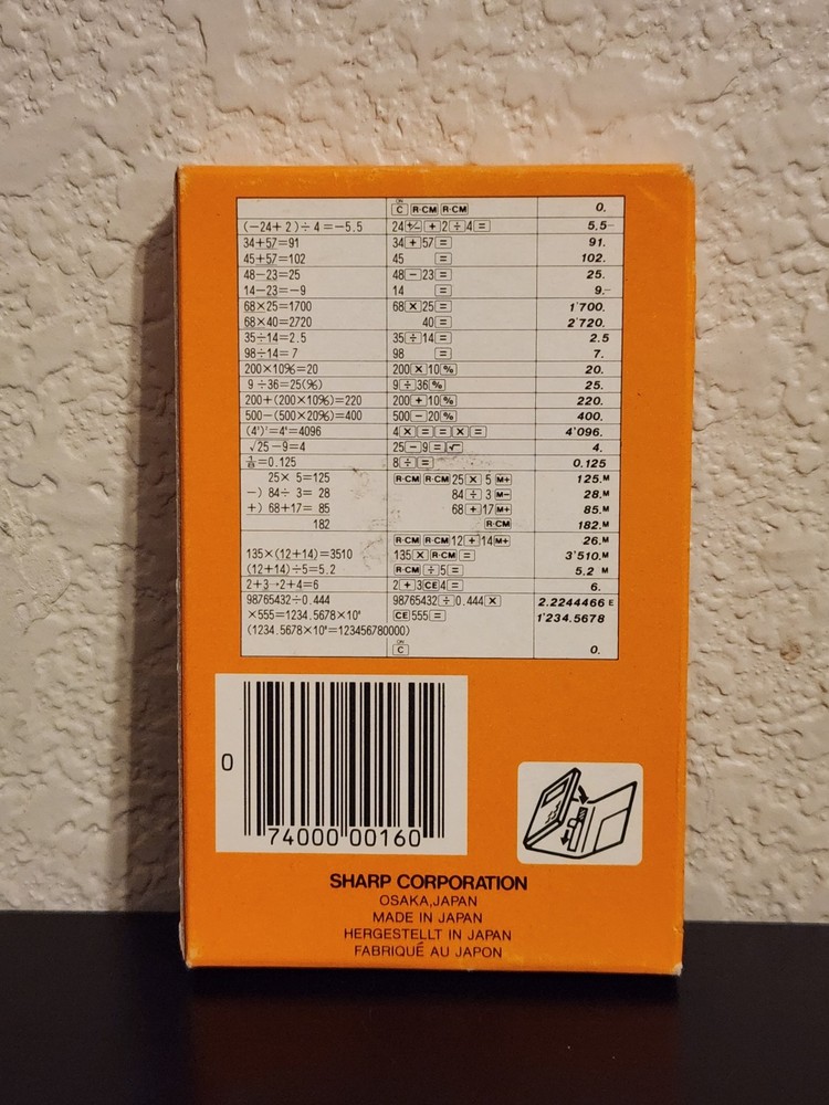 Sharp EL-326T Solar Cell Calculator- New
