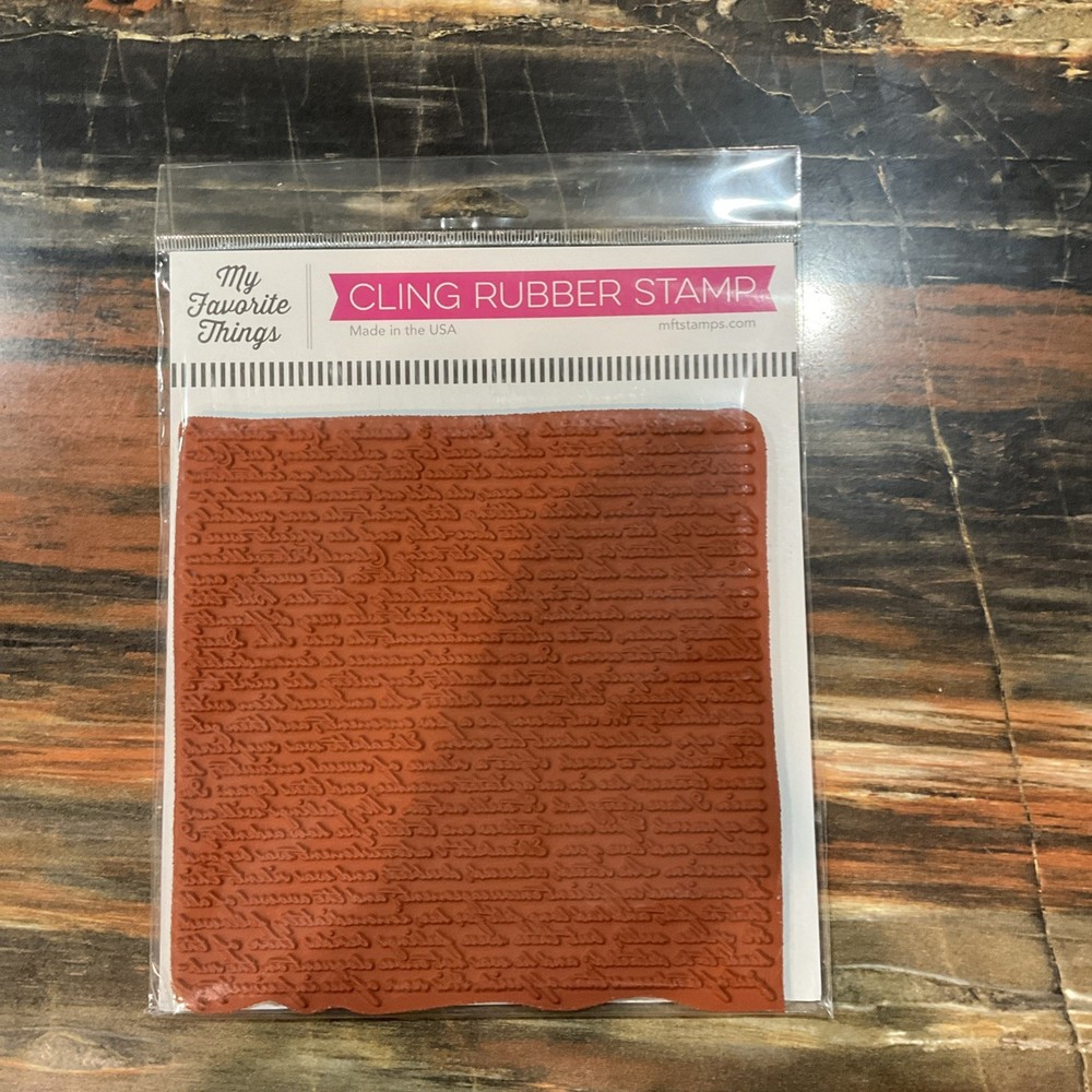 My Favorite Things Romantic Script Background Stamp NIP