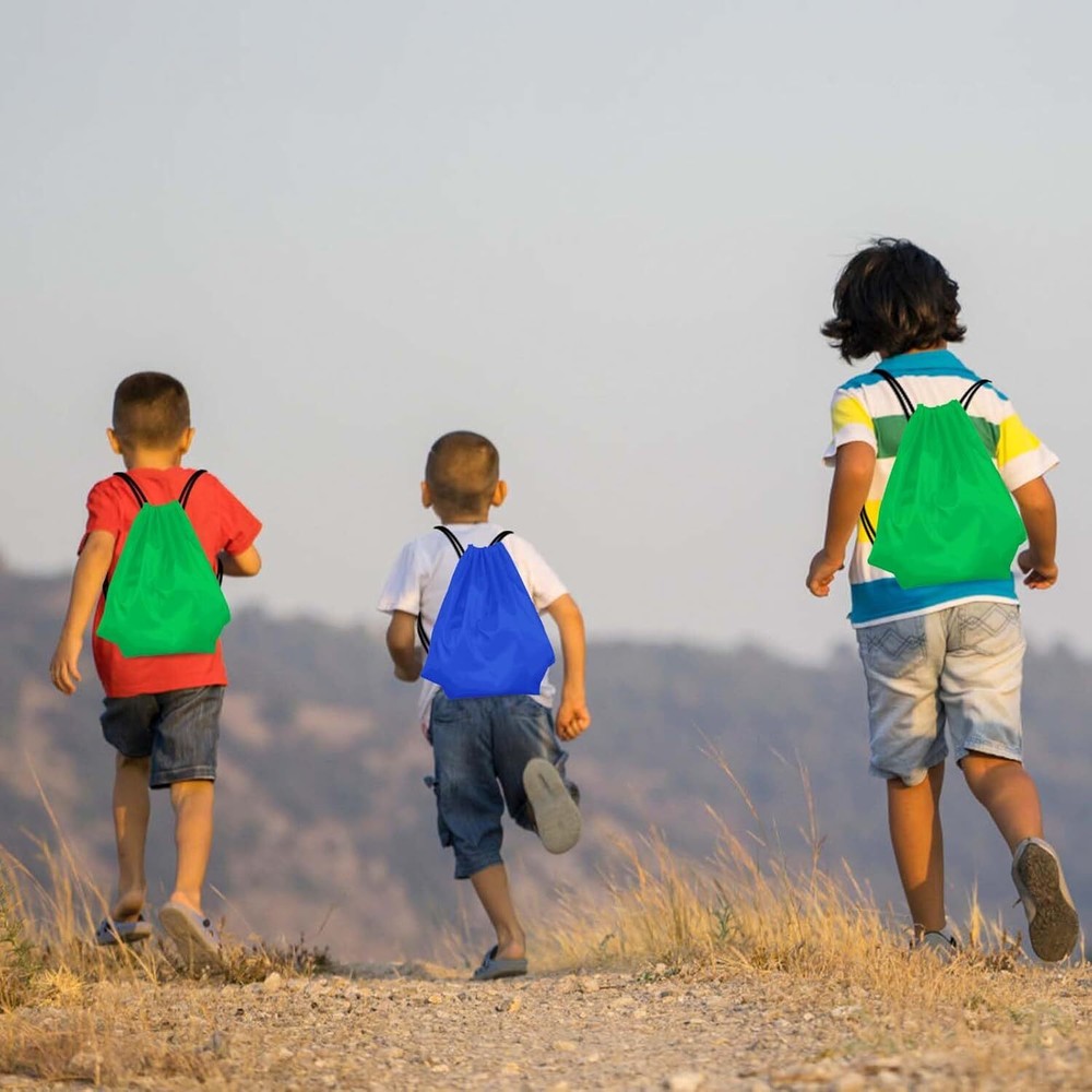 PLULON 2Pcs Drawstring Bags Bulk Backpack Green Blue +