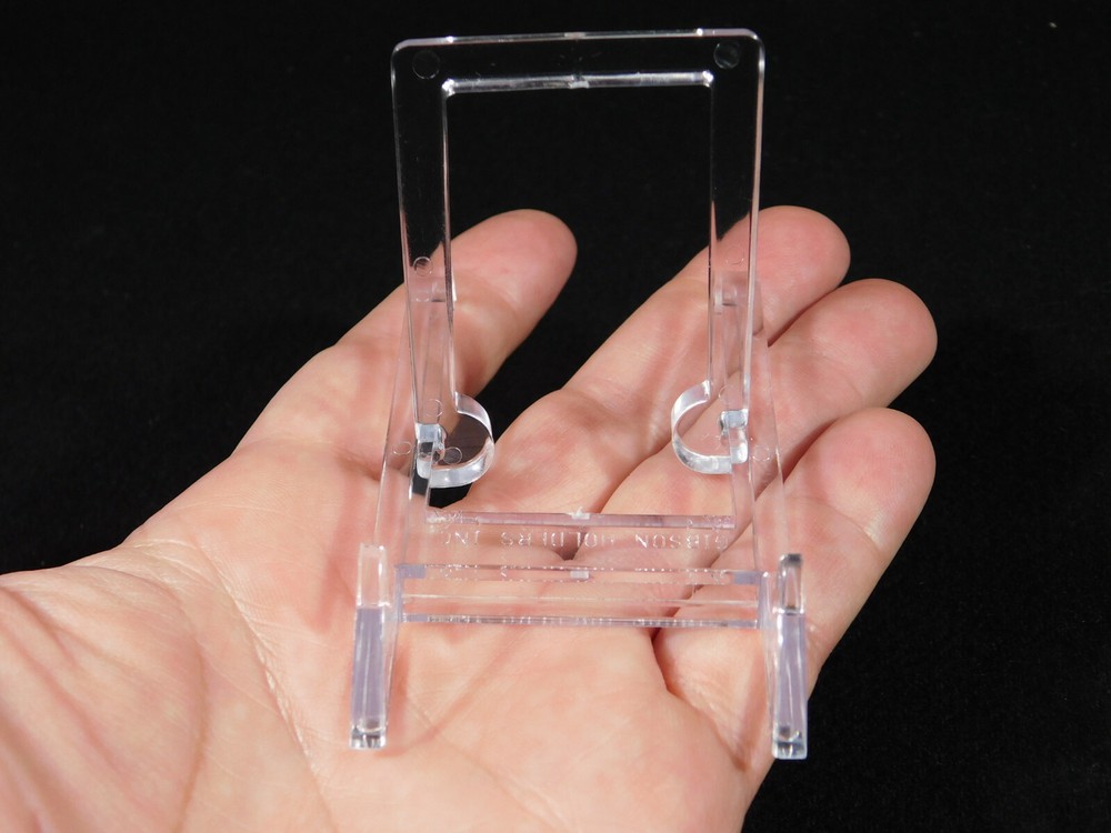 Easel Display Stand Small Size Adjustable Two Piece Clear Plastic
