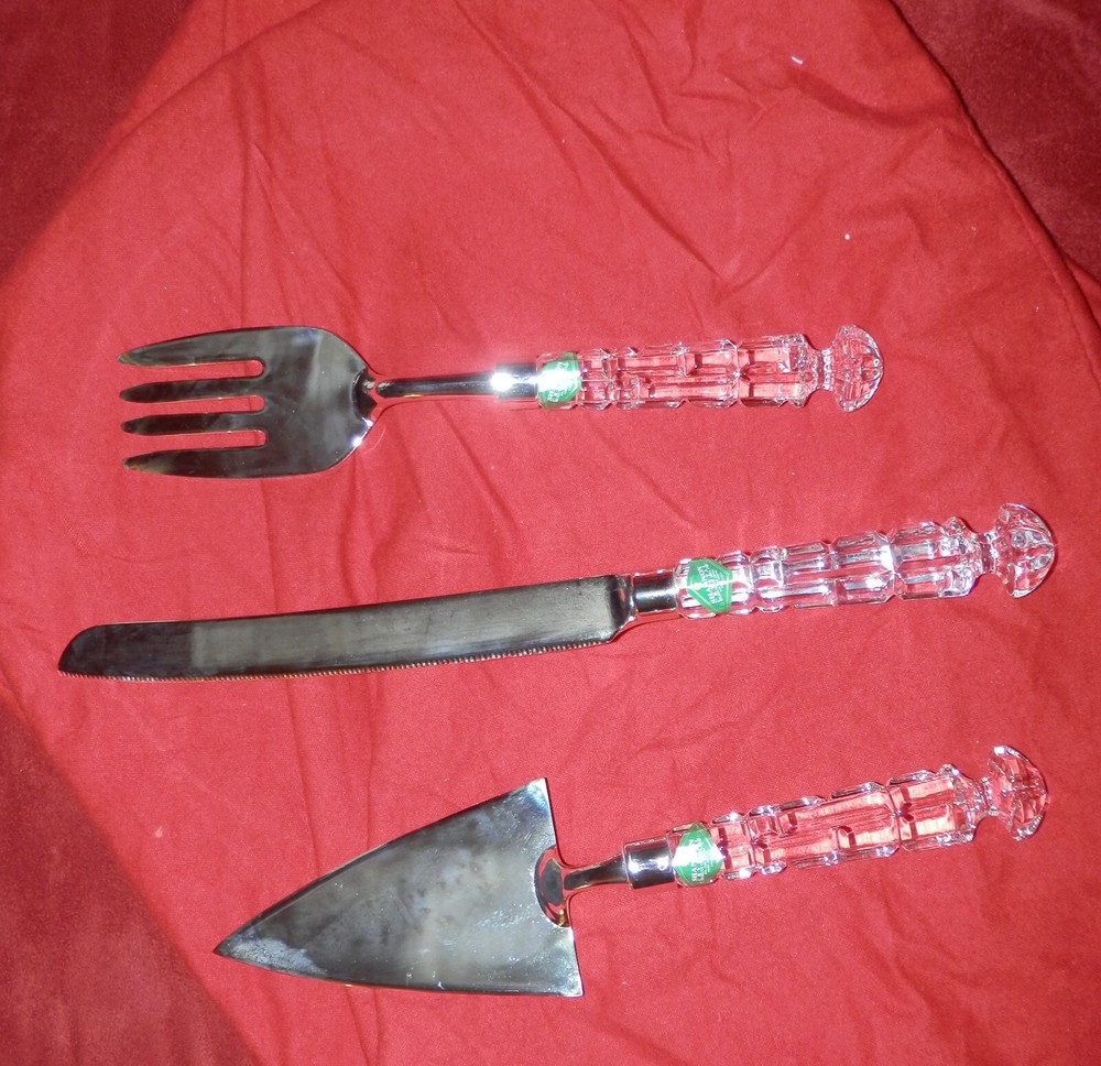 5-piece crystal Handle dessert set 24% lead crystal