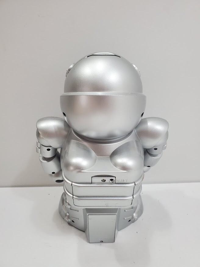 Robot 9" Alarm Clock Coin Bank Sharper Image, Powers On