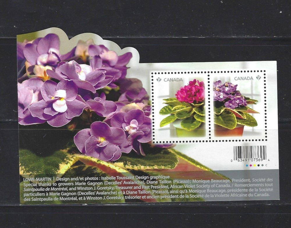 Canada 2010 Violets #2376 Souvenir Sheet  MNH