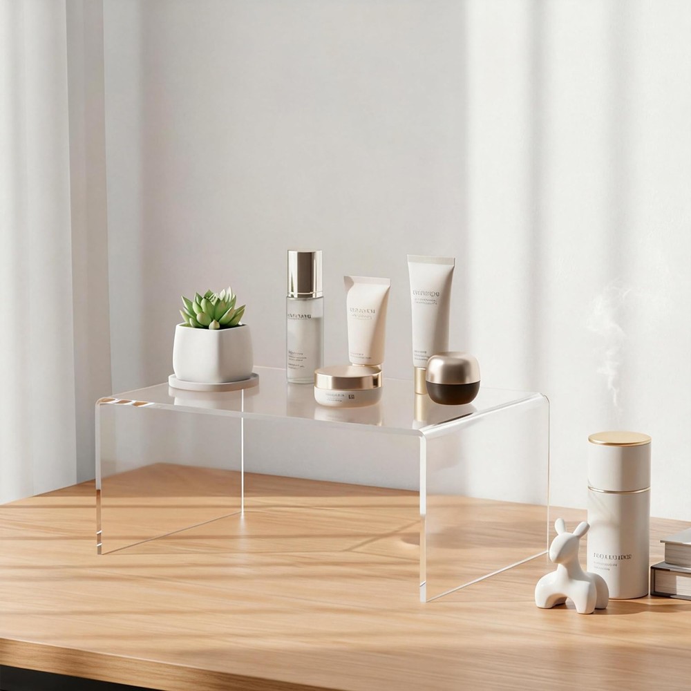 2 Sets Acrylic Display Risers,13 Inch Counter Organizer Rack, Kitchen Counter...