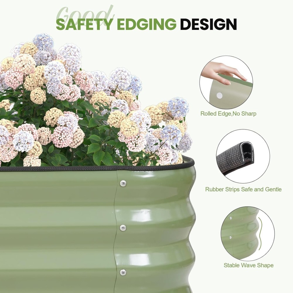 3-In-1 Adjustable Raised Garden Bed Kit | Galvanized Planter Boxes for Vegetable